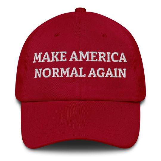Discover Make America Normal Again Hat, Embroidered Cotton Dad Cap,Adjustable
