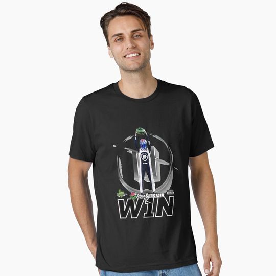Discover Ross Chastain Checkered Flag White T-Shirt