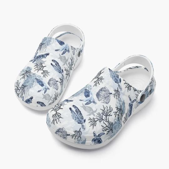 Discover Cute turtle clogs with ocean motif