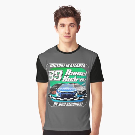 Discover Daniel in the Suarez #99 Wins Atlanta Racing 3D T-Shirt – Racing Fan Tee