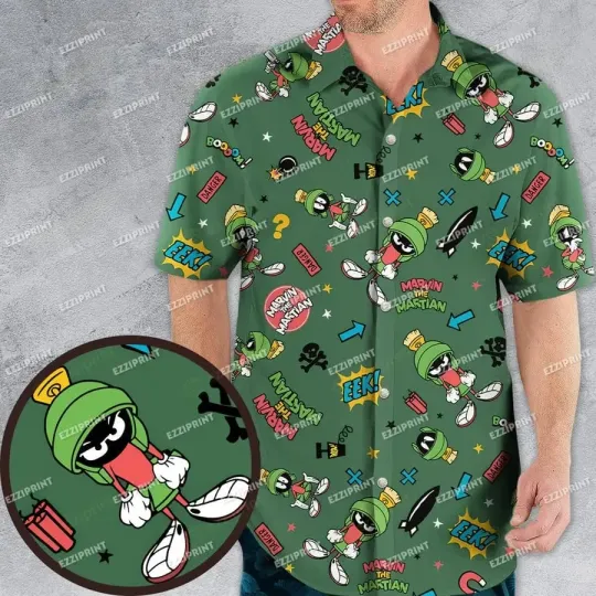 Discover MARVIN THE MARTIAN LOONEY TUNES HAWAIIAN SHIRT