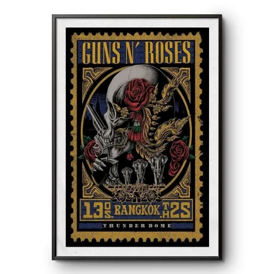 Discover Guns N' Roses At Thunder Dome In Bangkok, TH On May 13 2025 Tour Poster