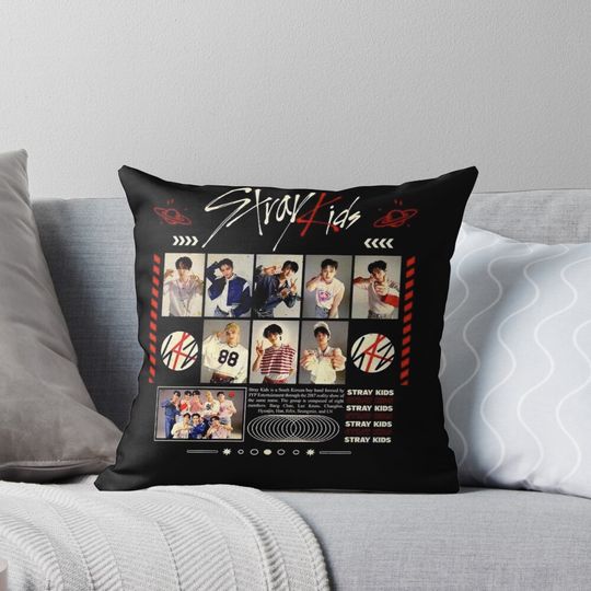 Discover Stray Kids concert tour t-shirt kpop boy group Pillow