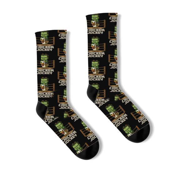 Discover Chicken Jockey Funny Socks