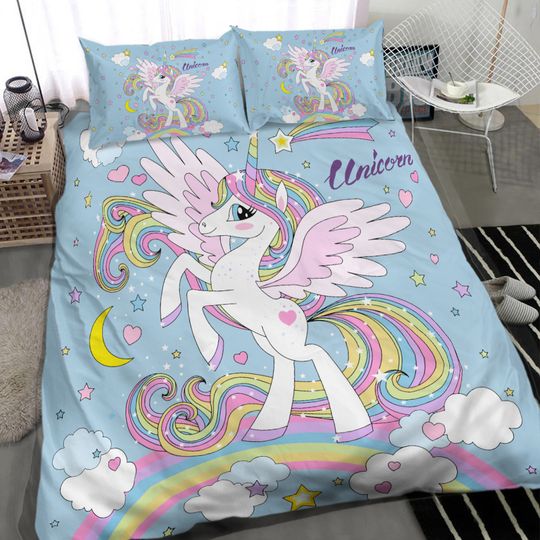 Discover Heart Unicorn Single Bedding Sets