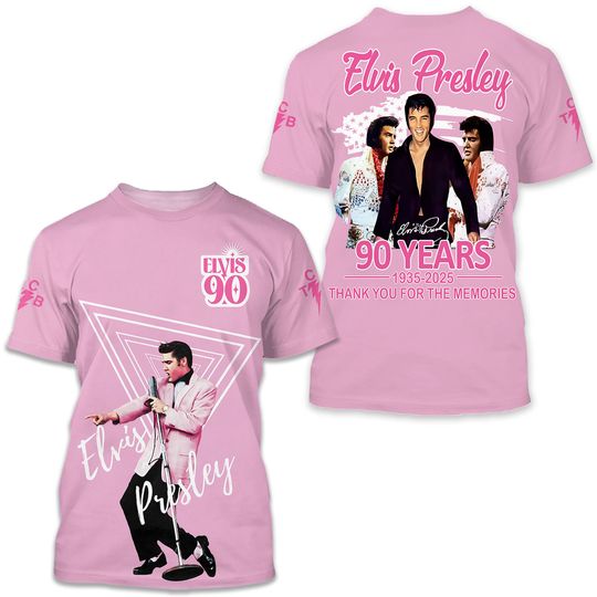 Discover Elvis Presley Shirt, Elvis 90th Anniversary Shirt 3D, The King Of Rock