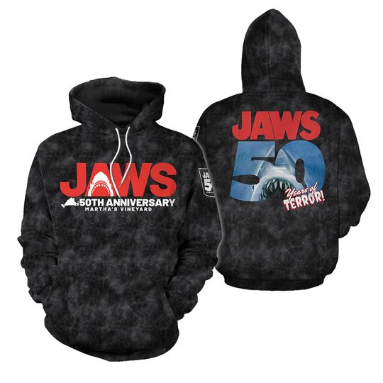 Discover Jaws 50Th Anniversary 3D Hoodies, Jaws Shark Unisex 3D Hoodies