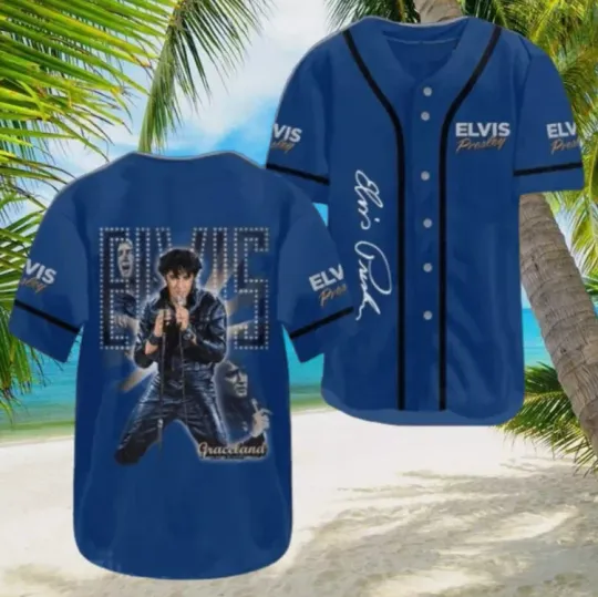 Discover Elvis Presley Jersey Baseball Shirt Fanmade 3D Print Shirts Men Women