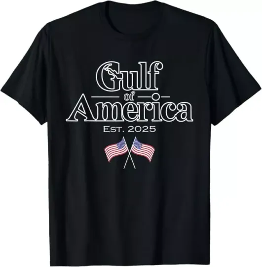 Discover Gulf of United States of America Est 2025 USA American Flag T-Shirt