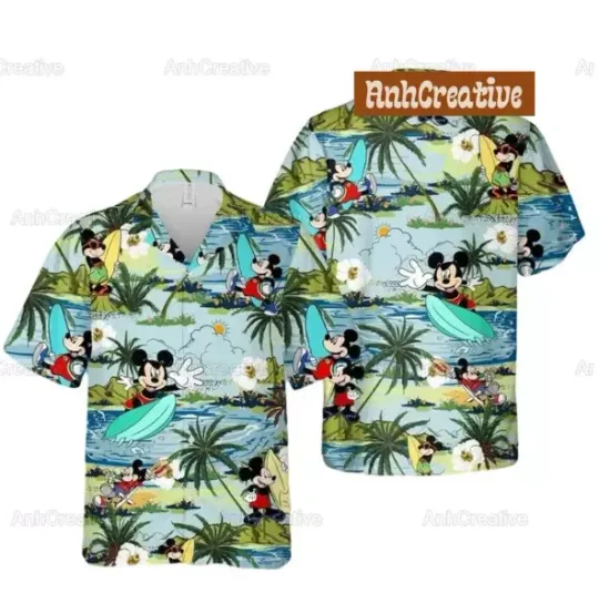 Discover Mickeyy Surfing 3D HAWAII SHIRT HALLOWEEN GIFT CHRISTMAS GIFT