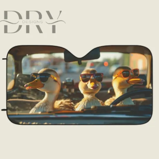 Discover Cool Ducks Car Sun Shade