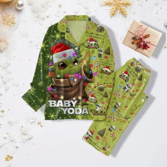 Discover Babyy Yodaa Christmas Pajama Set for Women & Kids - Cozy Holiday Sleepwear Matching Outfit