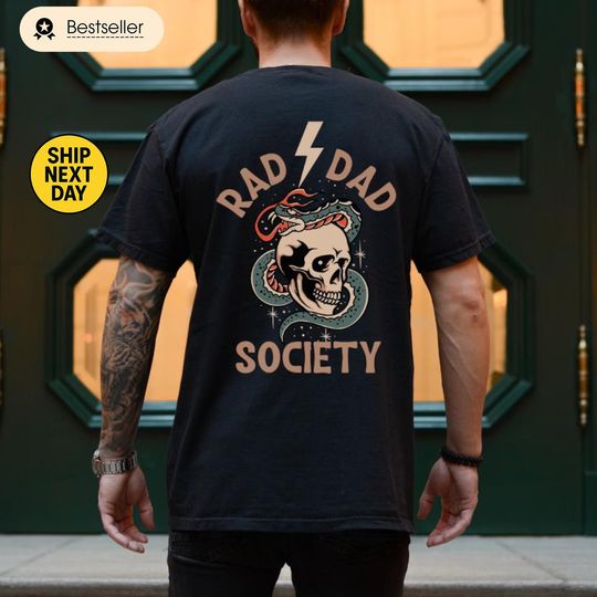 Discover Rad Dad Society T-Shirt, Cool Dad Club Shirt, Dad Life Tee, First Father's Day Shirt