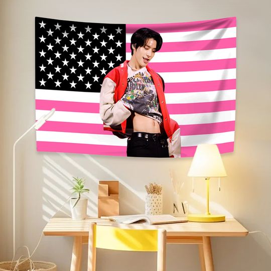 Discover Kpop Music Star Tapestry Jakes American Flag Tapestry