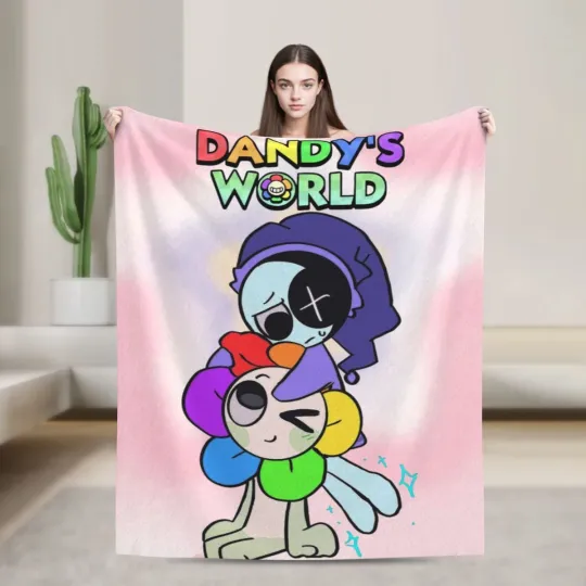 Discover Dandy's World Throw Blanket Gift for Kids Girls Boys
