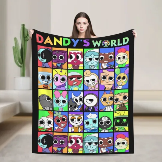 Discover Dandy's World Flannel Throw Blanket Warm Game Blanket Ideal For Home Decor