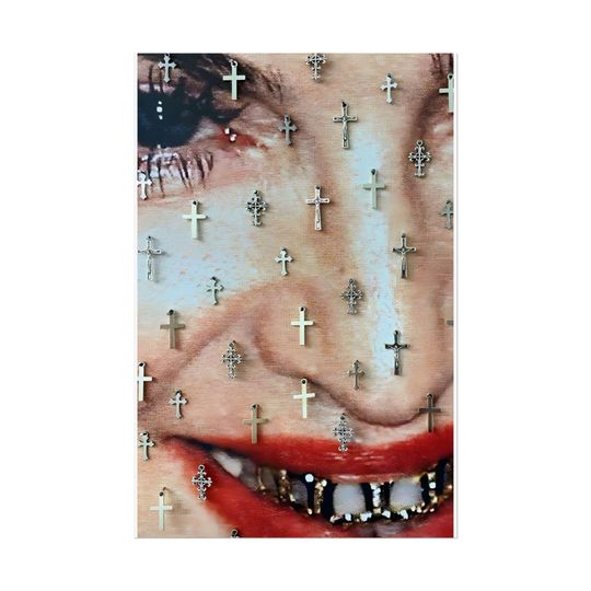 Discover Edgy Crosses Poster, Dark Aesthetic Wall Art, Home Decor