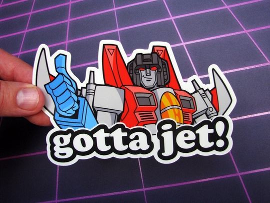 Discover Starscream "Gotta Jet!" Sticker