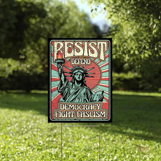 Discover Resistance Nope To Fascism Protest Sign , Anti-Trump Protest  Sign For March,Political Activist Rally Sign