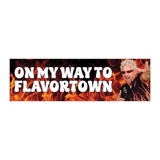 Discover On My Way To Flavortown Guy Fieri Funny Meme Car Magnets, Funny gifts