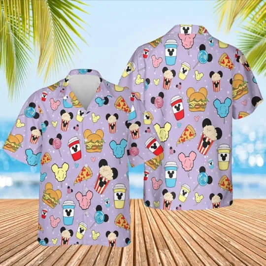 Discover Disneyyy Candy Hawaiian Shirt, Mickeyy Button Shirt, Tropical Shir
