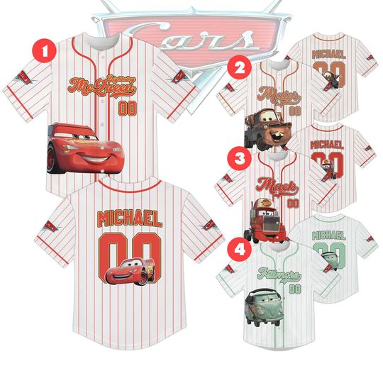 Discover Custom Lightningg McQueenn Baseball Jersey