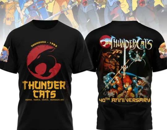 Discover Thundera 1985 Thunder Cats 40th Anniversary 3D T-Shirt