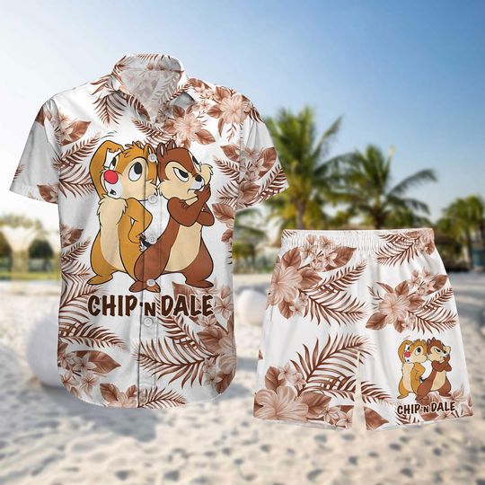 Discover Chipp and Dalee Hawaiian Shirt, Disneyyy Tropical  Short