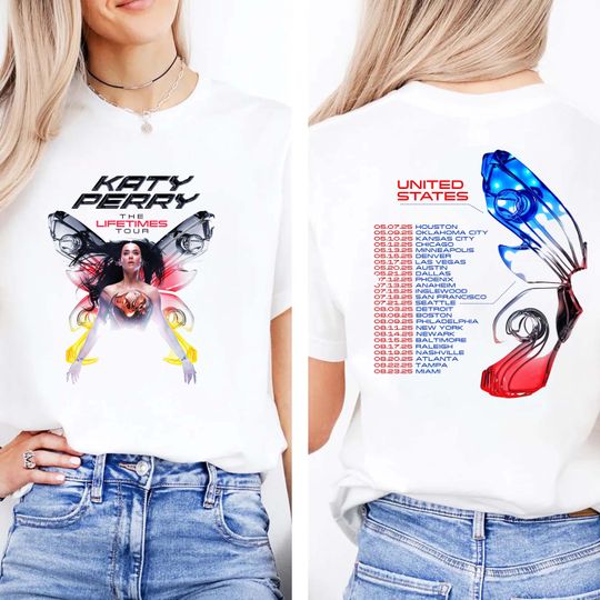 Discover Katy Perry 2025 Concert, Katy Perry The Lifetime Tour 2025 Shirt, Katy Perry Fan Gift, Katy Perry Merch, Katy Perry Graphic Shirt