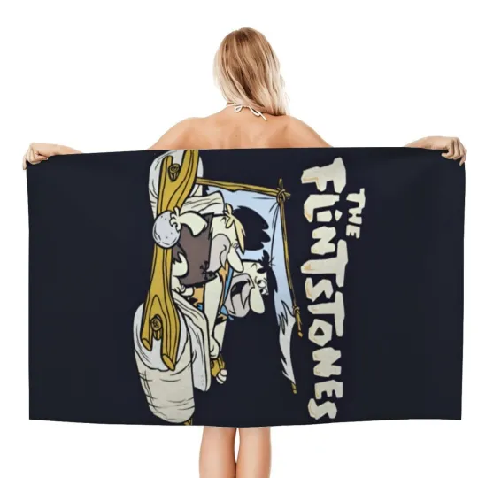 Discover Black Flintstones Gifts Beach Towel for Women Girl Or Boy Birthday