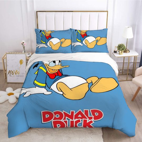 Discover Disneyyy Donald Duckk Duvet Cover,Anime Cartoon Cute Bedding Set