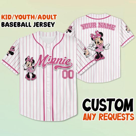Discover Personalized Disneyyy Mickeyy mouse Baseball Jersey  Striped Black