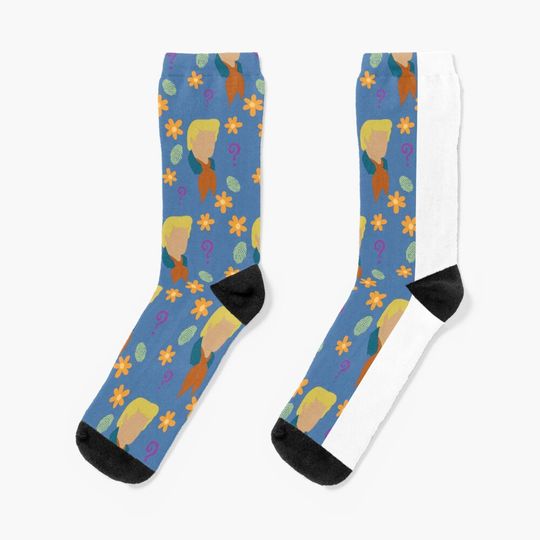 Discover Fred Pattern - Blue Socks