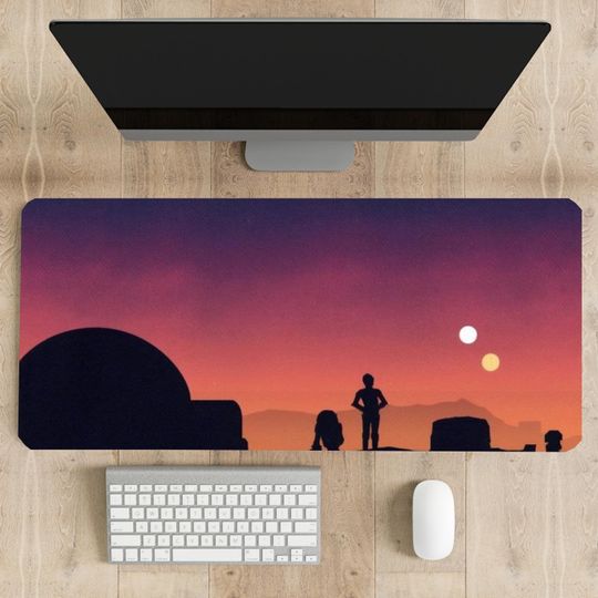Discover Gaming Mousepad, Starr Warss Desk Mat, NonSlip Base, High Performance
