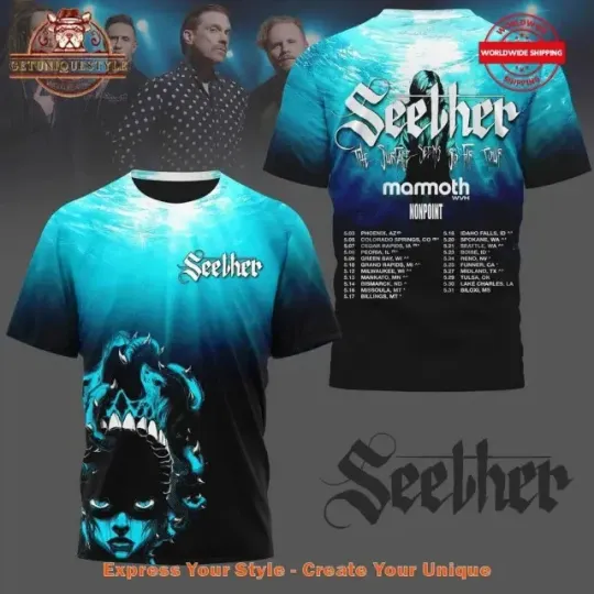Discover Seether The Surface Seems So Far Tour 3D T-Shirt