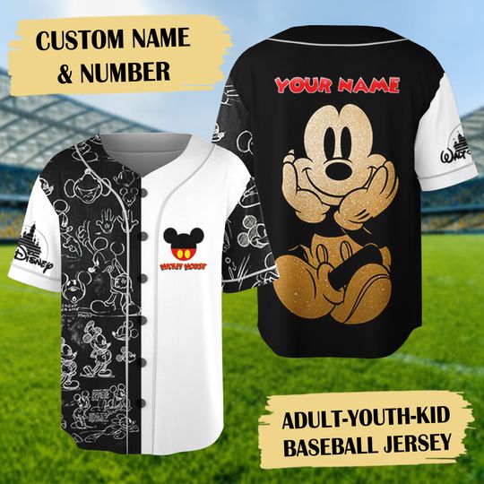 Discover Custom Mickeyy mouse Baseball Jersey