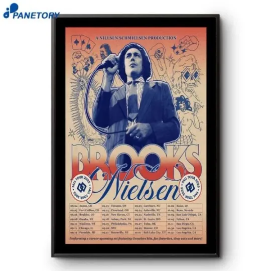 Discover Brooks Nielsen Fall Tour 2025 Poster, Home Wall Decor