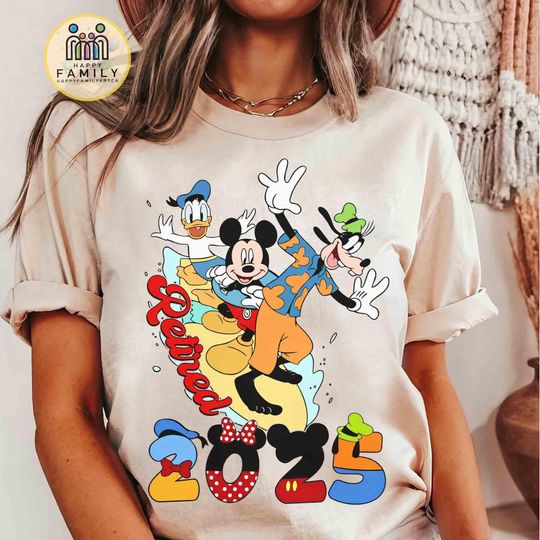 Discover Funny Mickeyy And Friends Retired Summer 2025 T-shirt, Disneyyy Summer Break Shirt