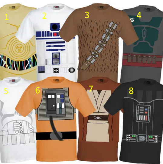 Discover Starr Warss Costume Shirts