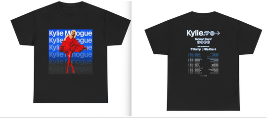 Discover 2025 Kylie Minogue Tension World Tour Double Sided T-shirts, Kylie Minogue 2025 Concert