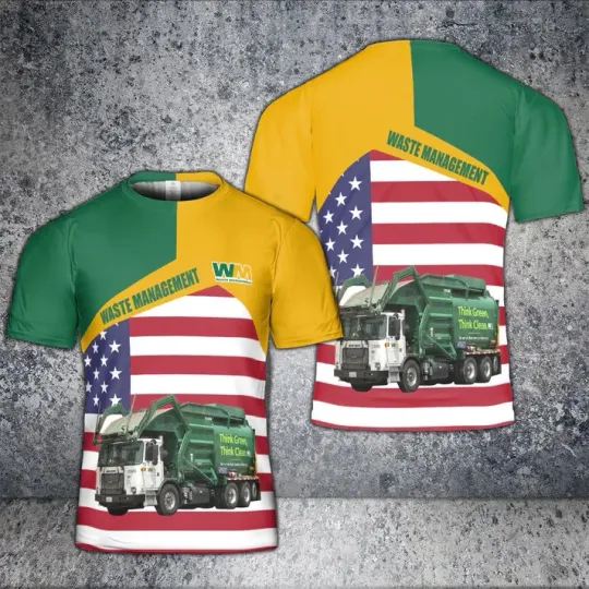 Discover US Waste Management 3D T-shirt