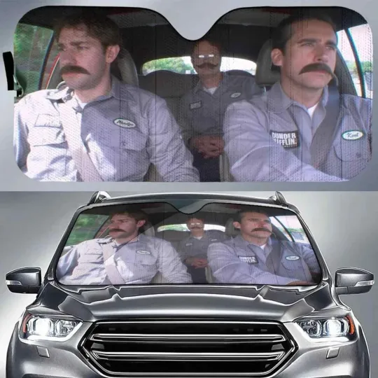 Discover Funny The Office Sitcom Car Sun Shade, Michael Scott Dw Schrute Car Sunshade