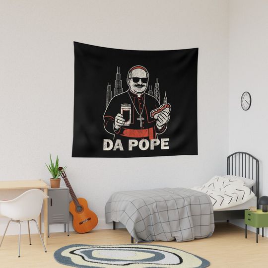 Discover Chicago Pope Leo XIV "Da Pope' Tapestry, Wall Decor