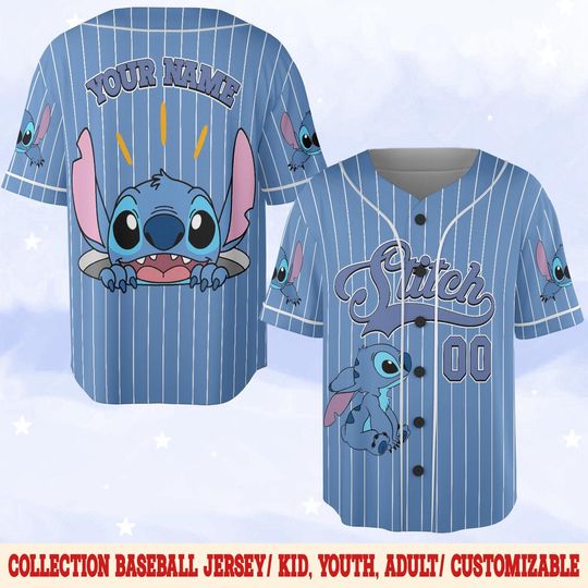 Discover Personalized Disneyyy Stitchh Baseball Jersey