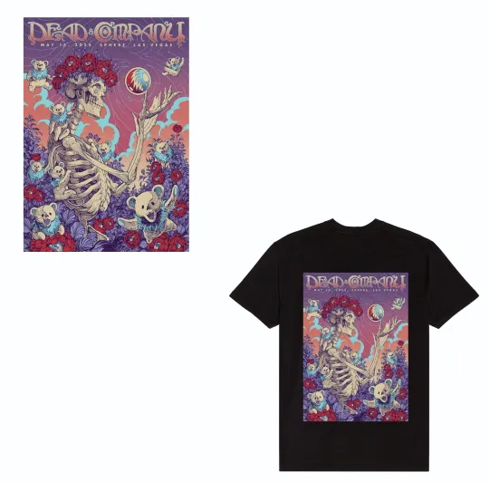 Discover Dead & Company Sphere Las Vegas, NV May 15 2025 Tour Poster