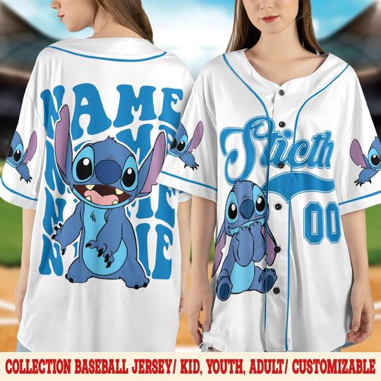 Discover Custom Disneyyy Stitchh Baseball Jersey