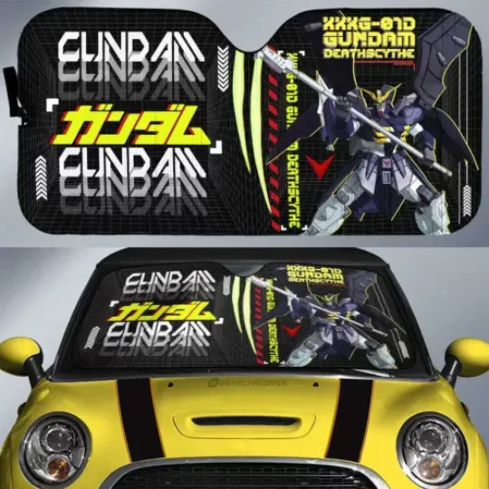 Discover XXXG-01D Gundam Deathscythe Car Sunshade, Gundam Anime Car Interior Accessories