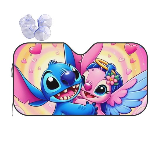 Discover Lilo Stitchh Kawaii Cartoon Windshield Car Sunshade