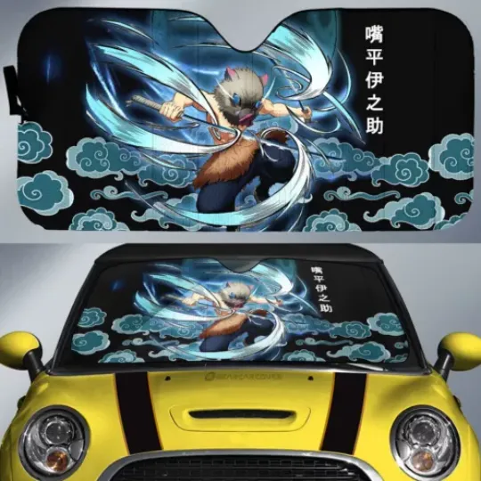 Discover Inosuke Car Sunshade Custom Beast Breathing Skill demon Anime Car