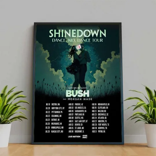 Discover shine down Tour Poster 2025